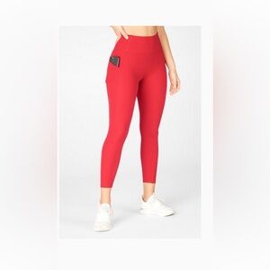 red fabletics leggings